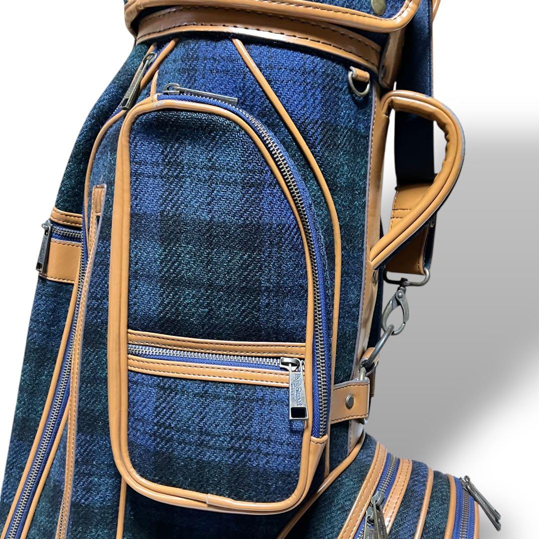 ハリスツイード＆ポールスチュアート キャディーバッグ ゴルフバッグ ボア レア