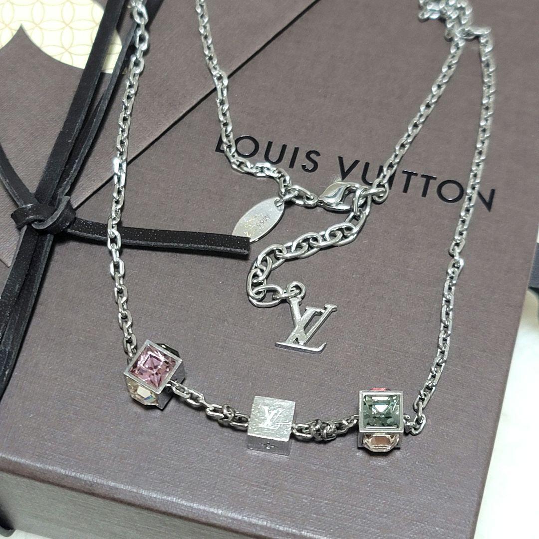 美品✨Louis Vuitton コリエギャンブル ネックレス シルバー 箱付き