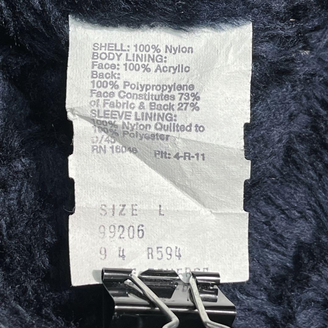 80s シアーズ USA製 裏ボア コーチジャケット L 紺 ネイビー 7778