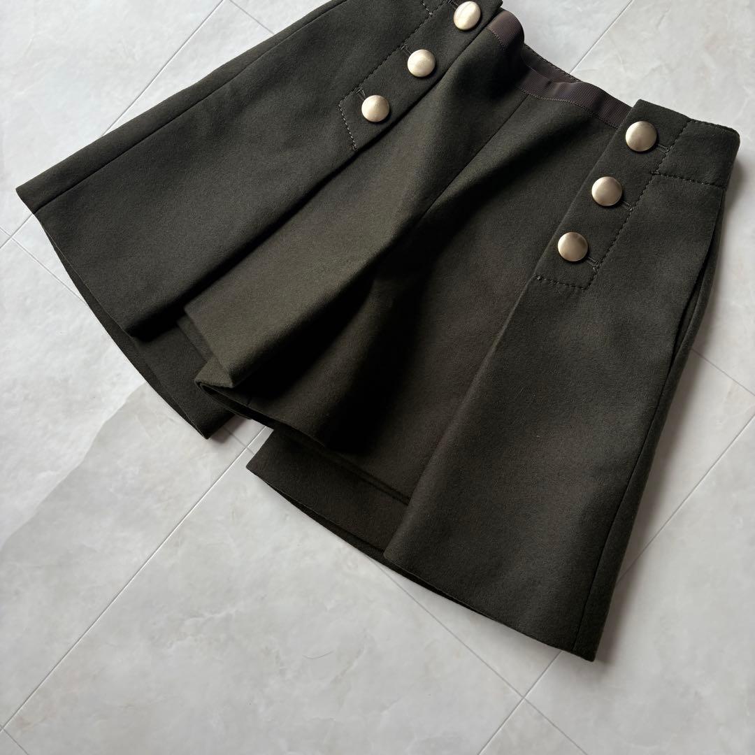 極美品✨sacai luck メルトンショートパンツ カーキ 金ボタン 1サイズ