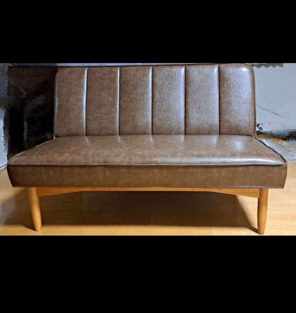 ヒビ様 unico ワイス　2人掛け ベンチ ソファー ブラウン