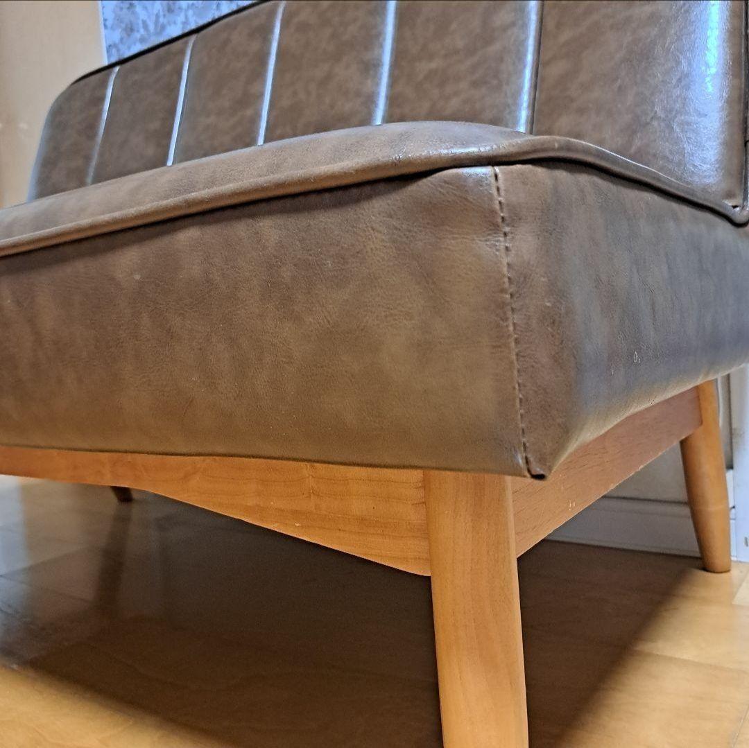 ヒビ様 unico ワイス　2人掛け ベンチ ソファー ブラウン