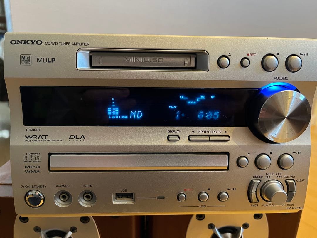ONKYO ミニコンポ スピーカー2個付き FR-N7FX リモコン稼働