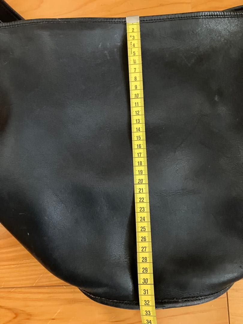 90年代　オールドコーチ　バケツ　黒レザーショルダーバッグ