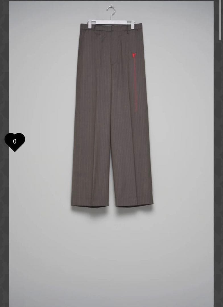 MASU グレー ストライプ スラックス 42