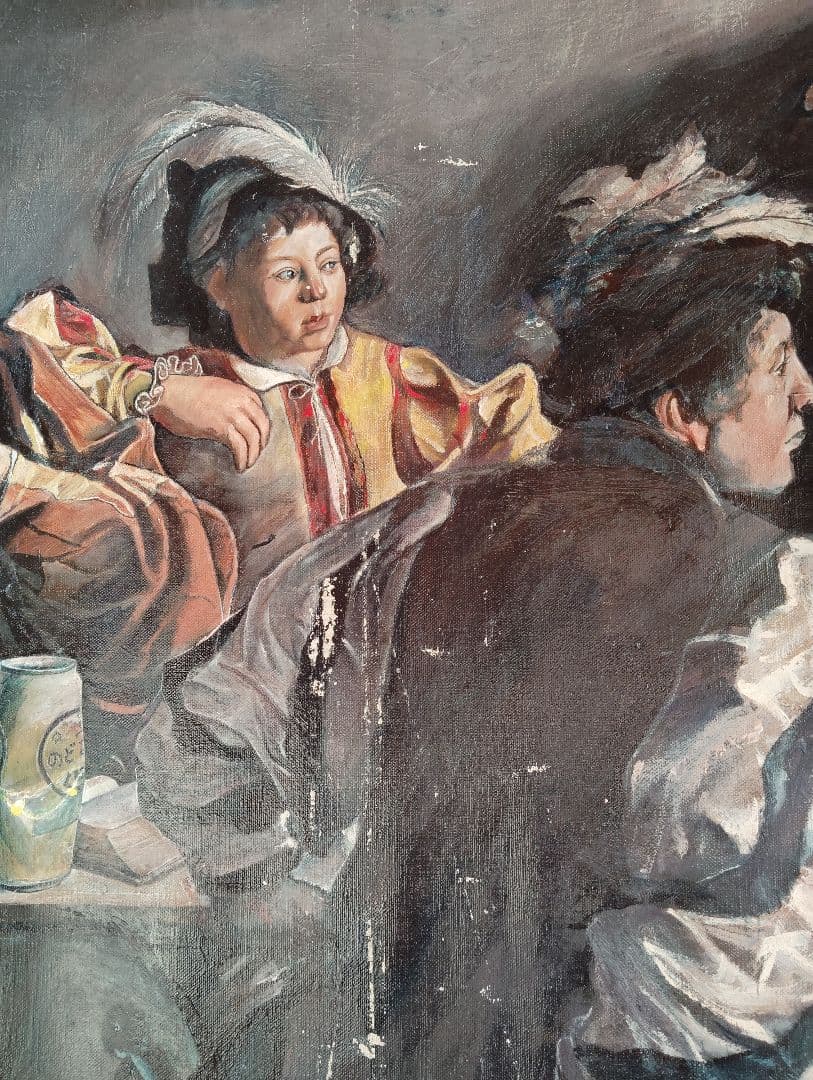 「酒と薔薇の日々」古典的油彩画 人物画162x162cm