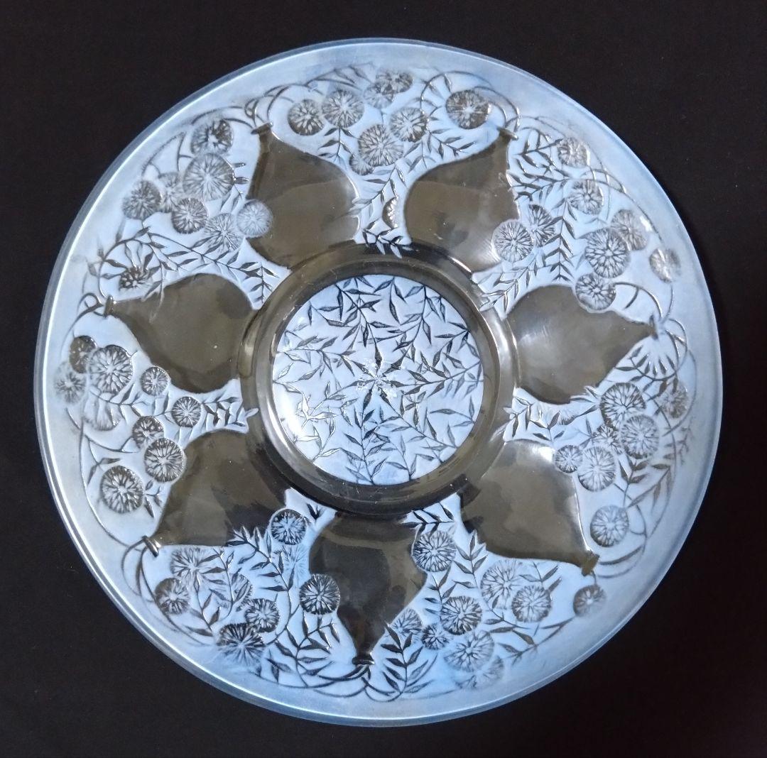 ルネ　ラリック　R LALIQUE 雛菊文　パチネ彩色　飾り皿　美品