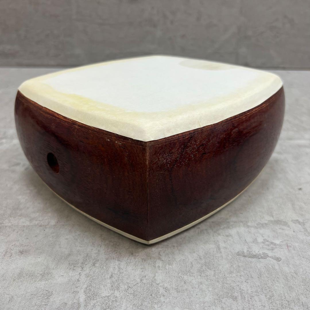 細棹長唄三味線　三つ折れ　1枚溝　東触り　木撥　ハードケース　皮破れ　ジャンク