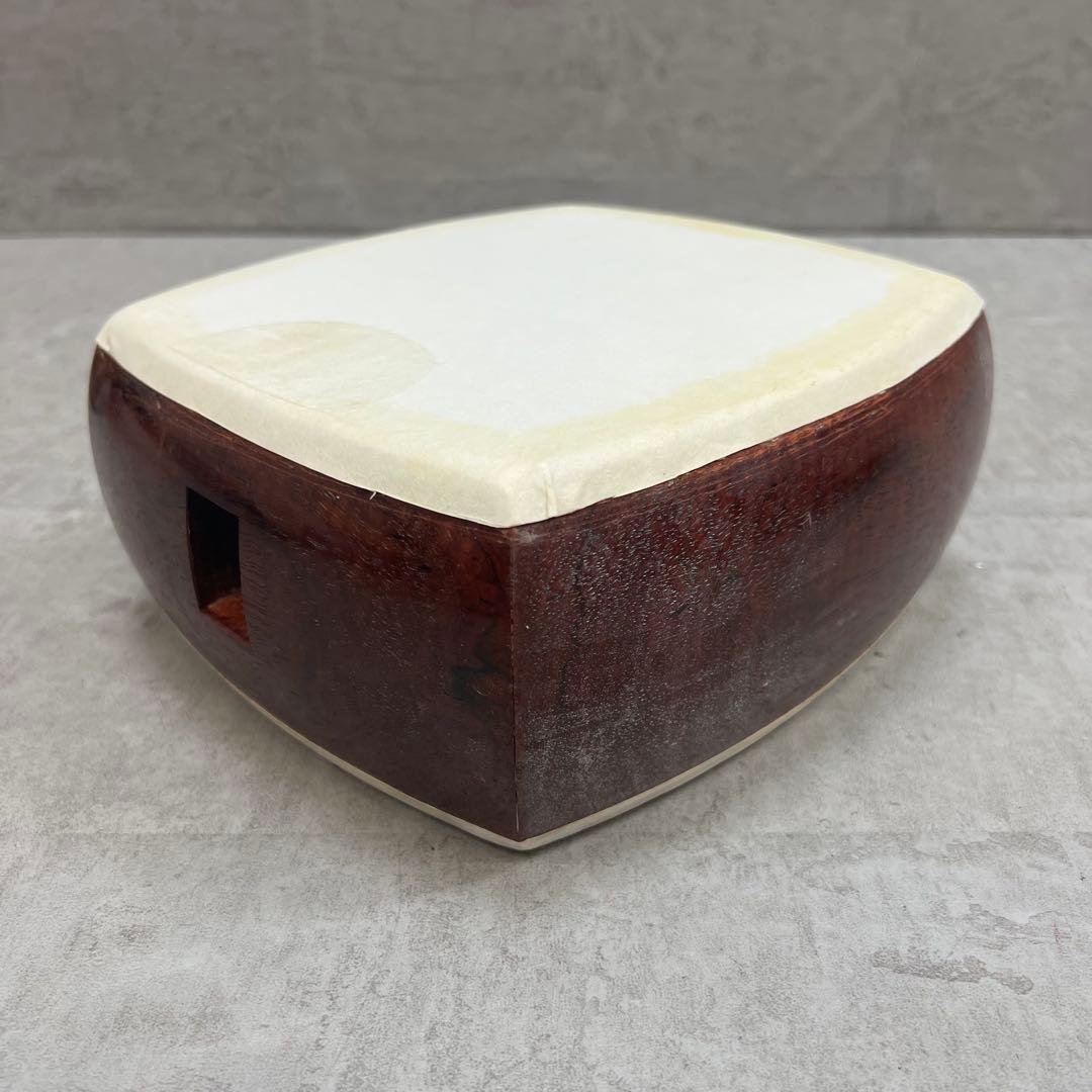 細棹長唄三味線　三つ折れ　1枚溝　東触り　木撥　ハードケース　皮破れ　ジャンク