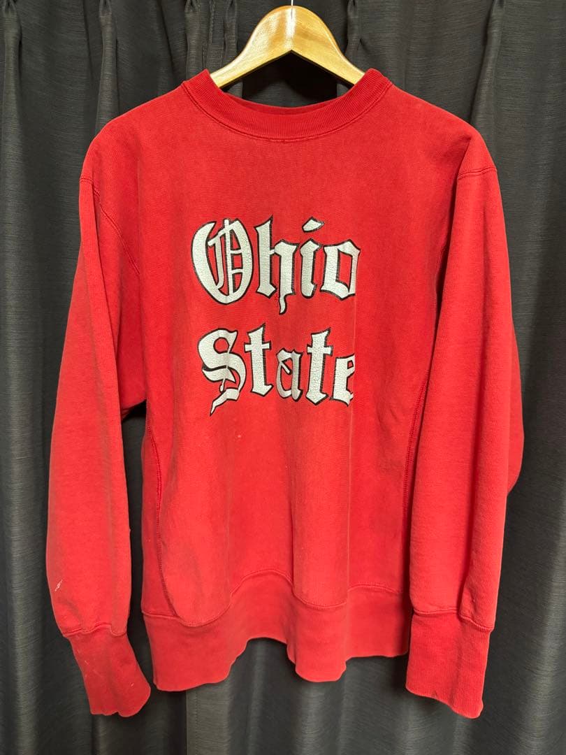 Ohio State トレーナー 赤　チャンピオン　リバースウィーブ　80s