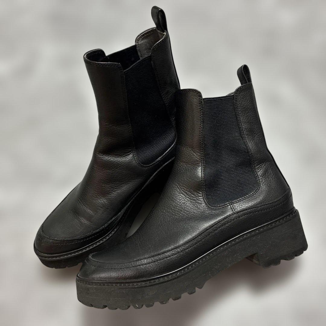 ダイアナ 本革 サイドゴアブーツ