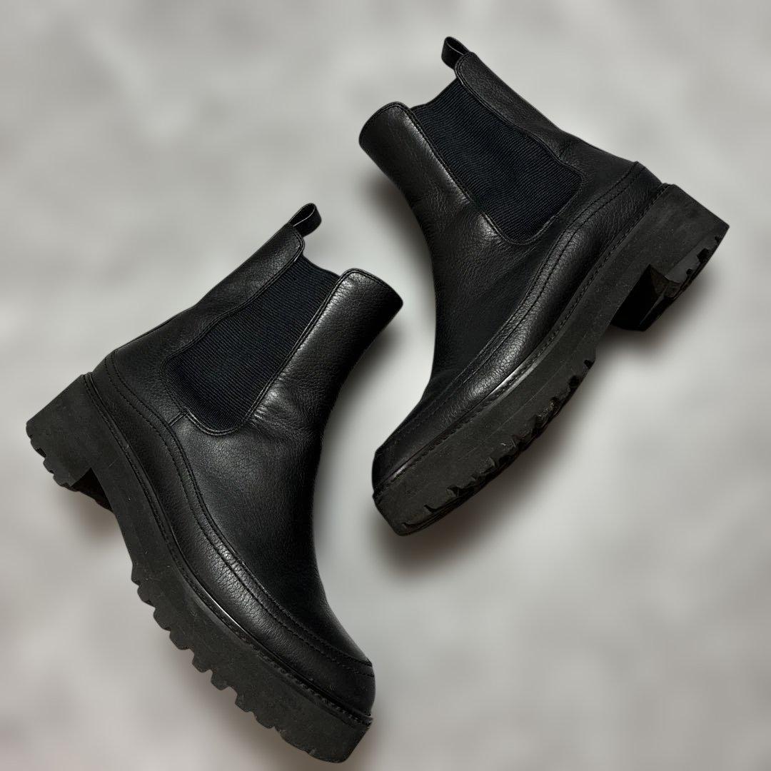 ダイアナ 本革 サイドゴアブーツ