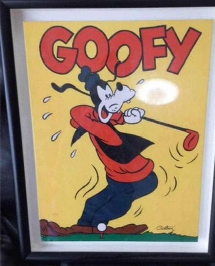 GOOFY   COA保証書付き　ＧＯＯＦＹ　グーフィー 　油彩　ディズニー