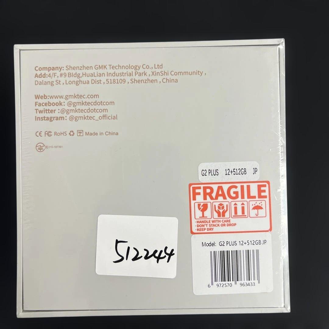 512244 GMKtec ミニPC G2 PLUS 12＋512G