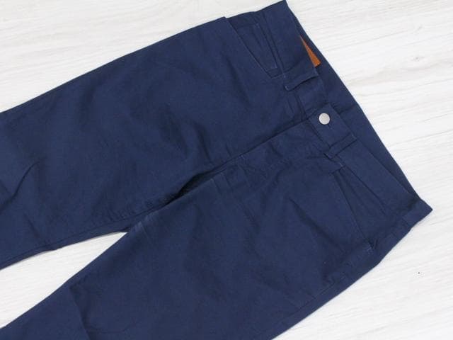 ▲エルメス セリエボタン コットン チノ ネイビー Mサイズ
