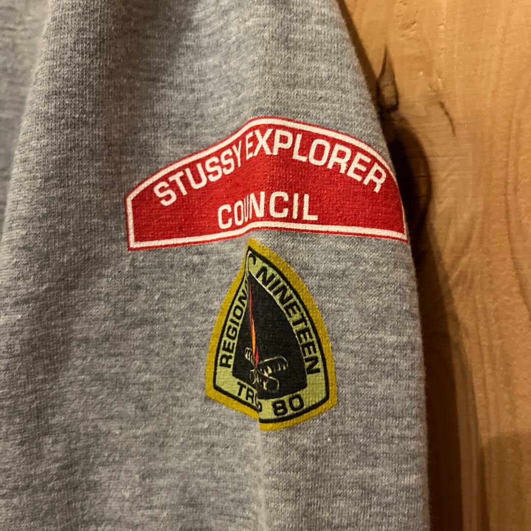 OLD STUSSY EXPLORER グレー スウェット紺タグ