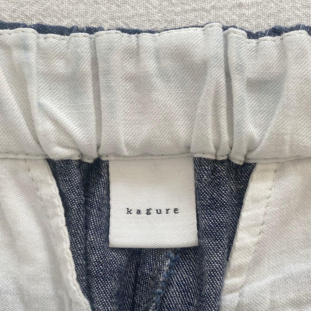 かぐれ⟡.綿麻デニムイージーパンツ コットンリネンインディゴ日本製