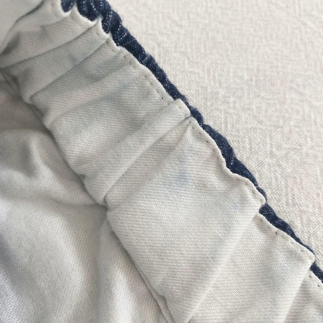 かぐれ⟡.綿麻デニムイージーパンツ コットンリネンインディゴ日本製