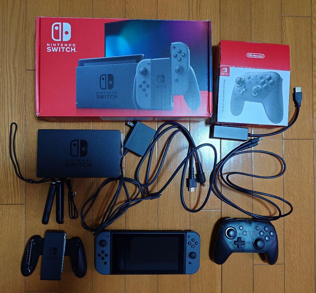 Nintendo Switch 本体(proコントローラー+LANアダプター付)