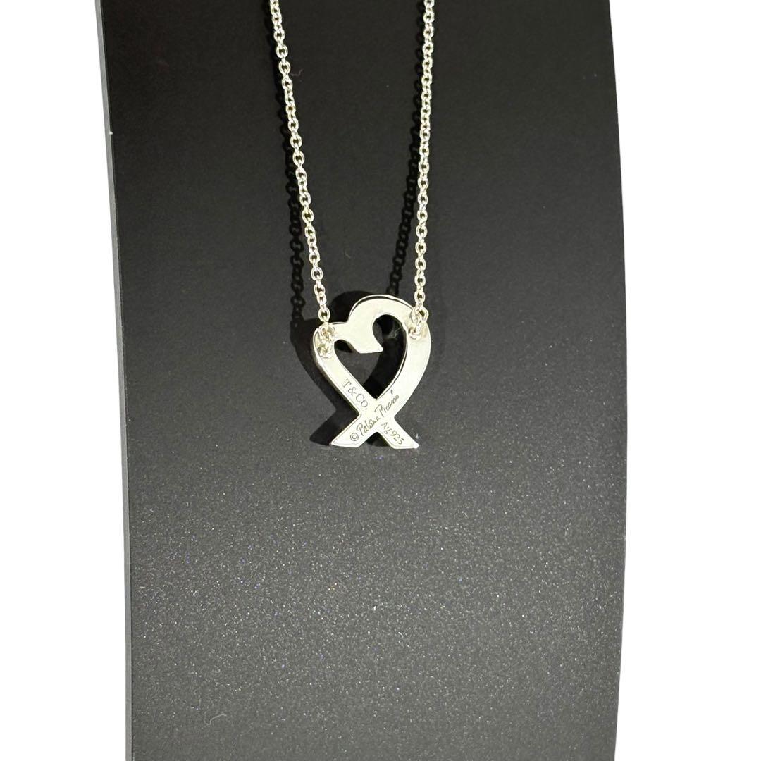 【光沢艶感仕上げ】 ティファニー ラビングハート ネックレス シルバー925
