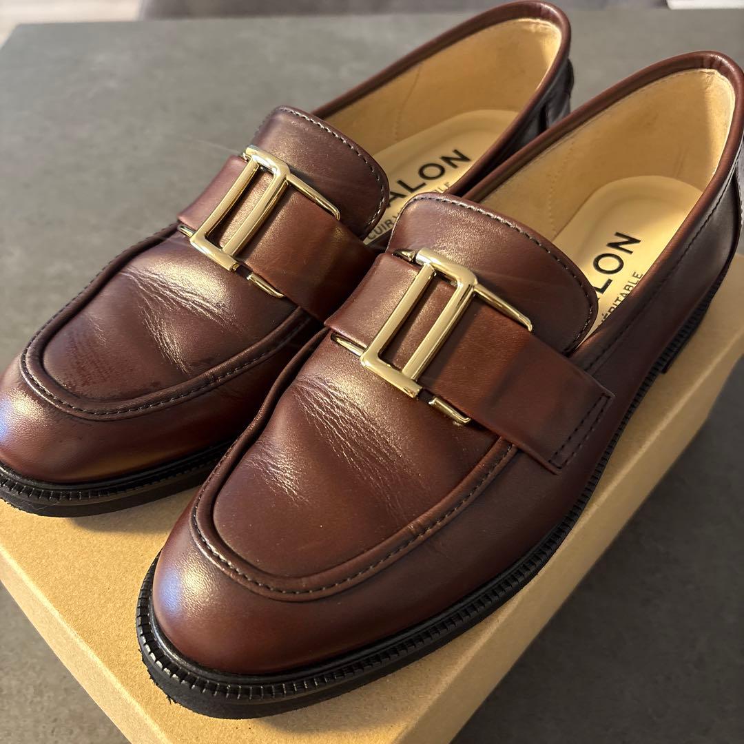 LE TALON レザーメタルモチーフローファー 23.5