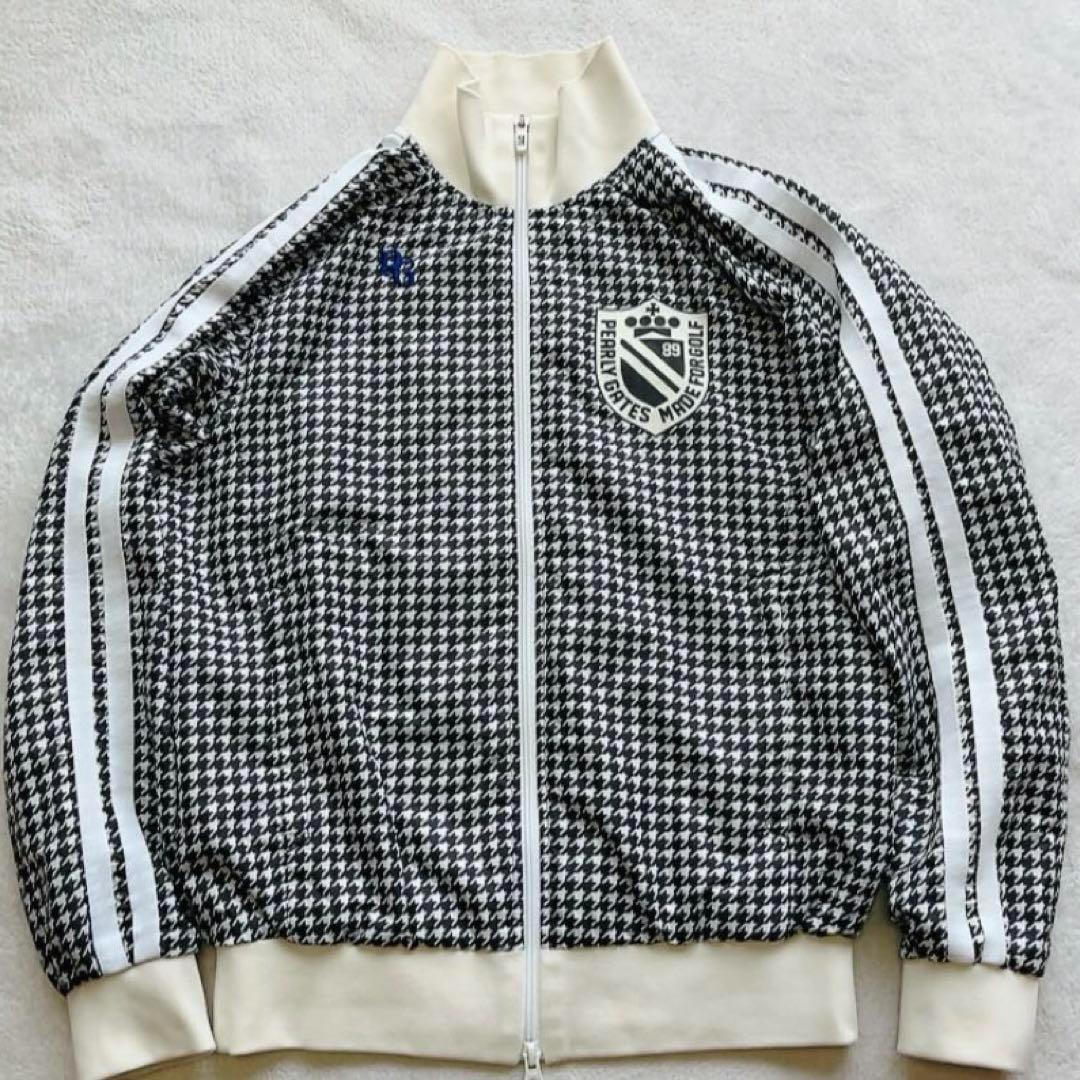 極美品　パーリーゲイツ　蓄熱裏地　スニード　ジャケット　千鳥　ブラック　ネイビー