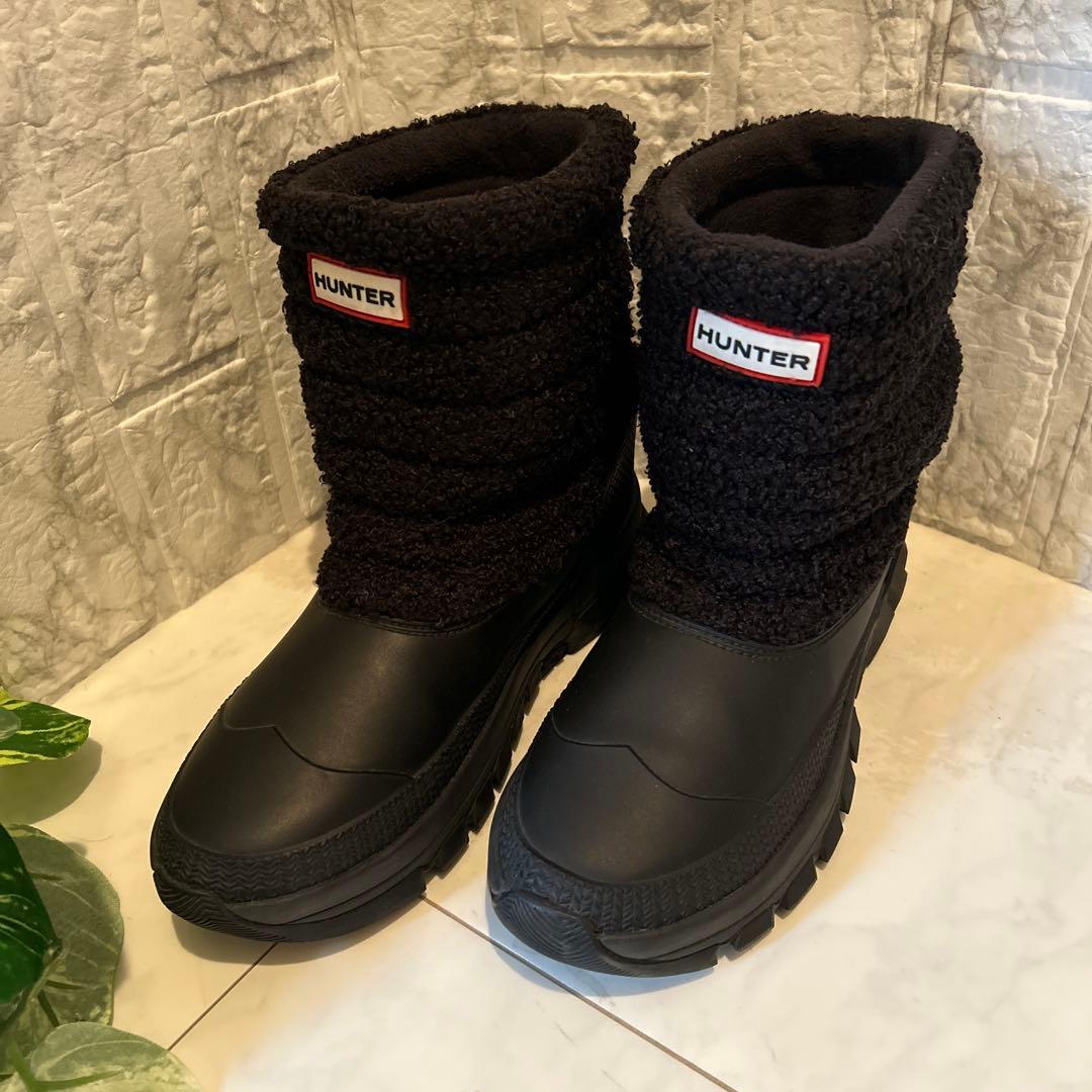 HUNTERハンター レディース シェルパ スノーブーツ ショート23.0