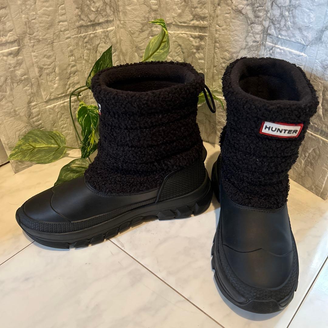HUNTERハンター レディース シェルパ スノーブーツ ショート23.0