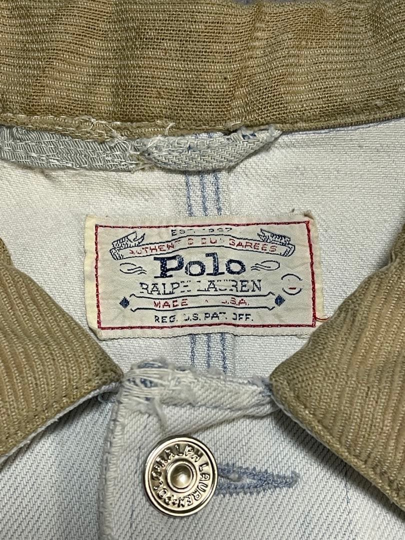 Polo Ralph Lauren デニムジャケット　ホワイト　USA製