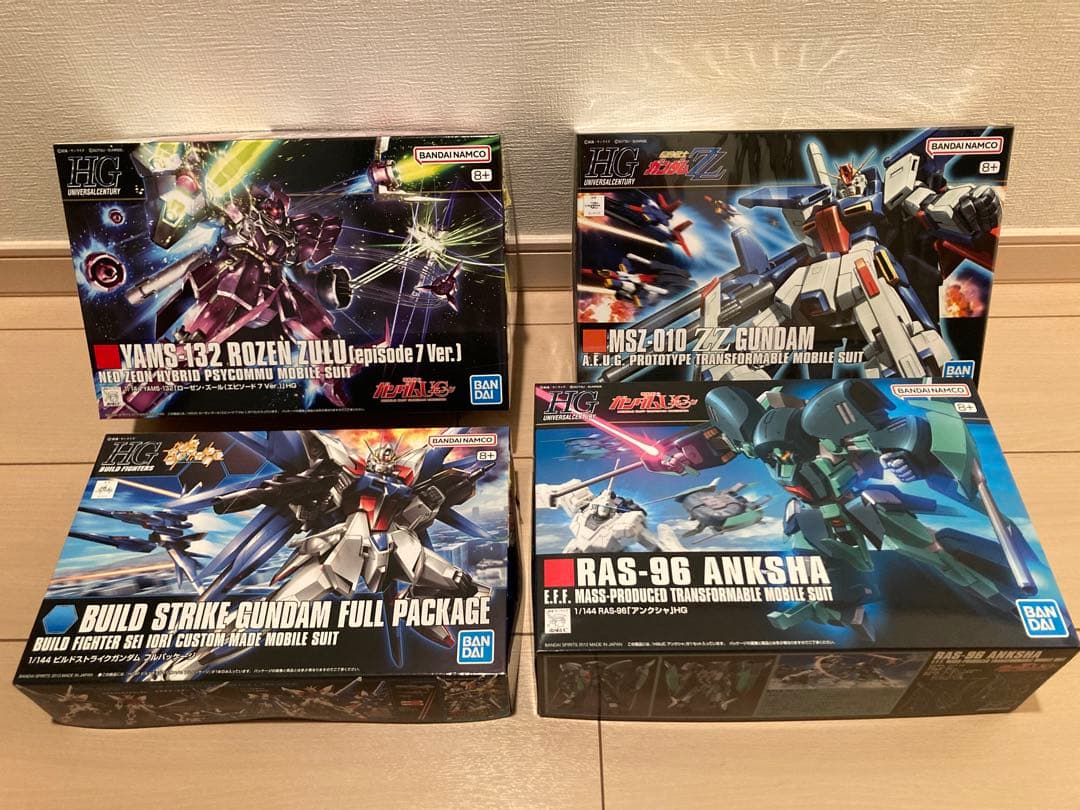 HGローゼン・ズール ep7 Ver.、アンクシャ、ZZガンダム他　計4点