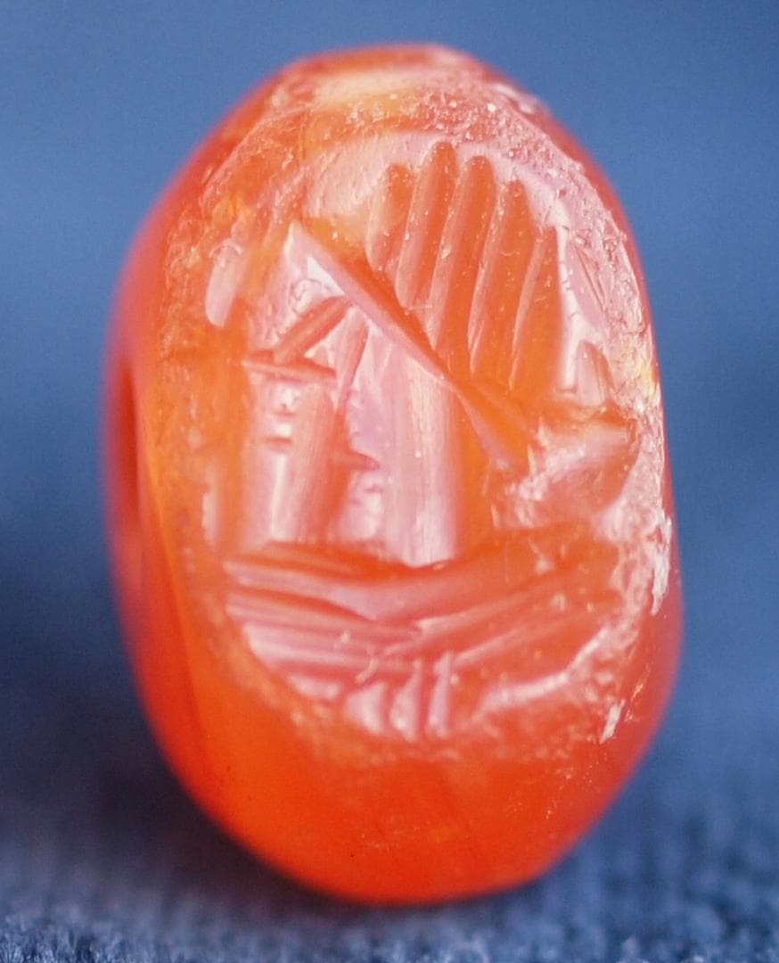 Feefee、ササン朝期（3-7C）の平玉・楕円形のカーネリアン製印章