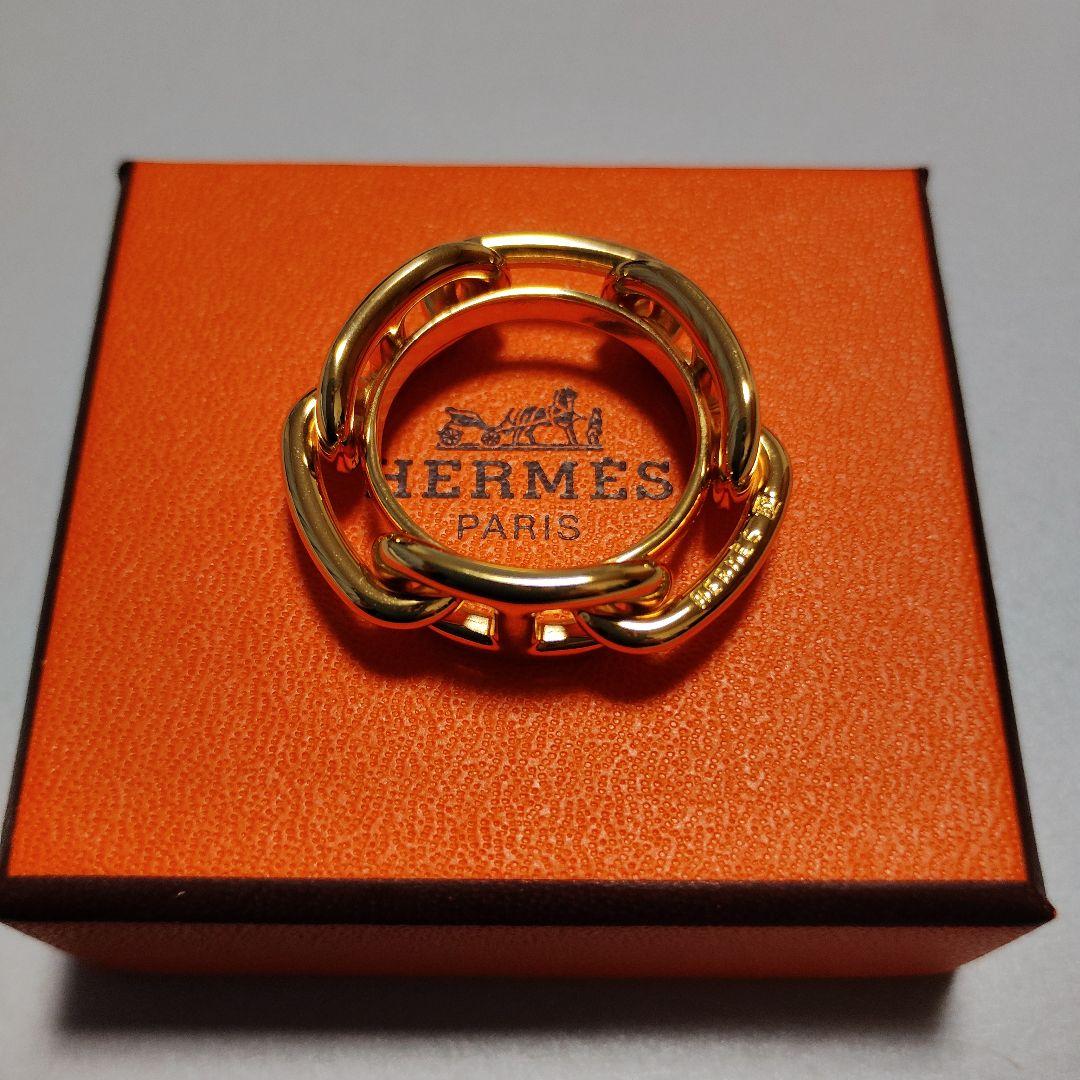HERMES ゴールド スカーフリング