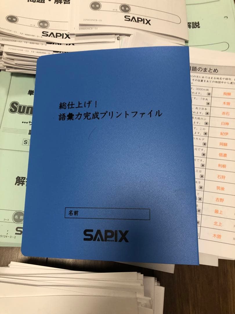 SAPIX 2025年度　6年生　1年間分
