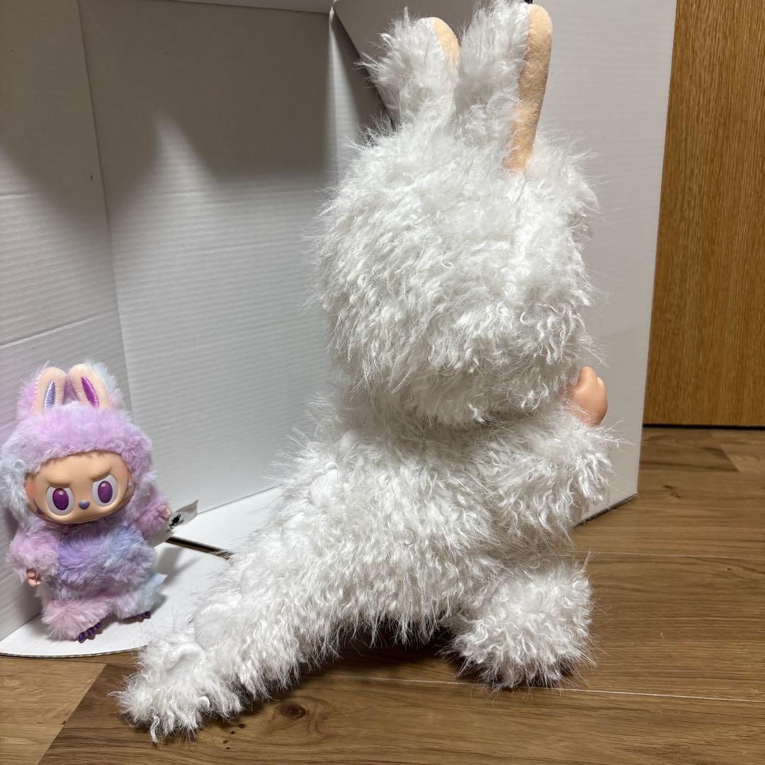 38cm ラブブ ジモモ 白 ホワイト シッポ付き ぬいぐるみ 海外輸入品