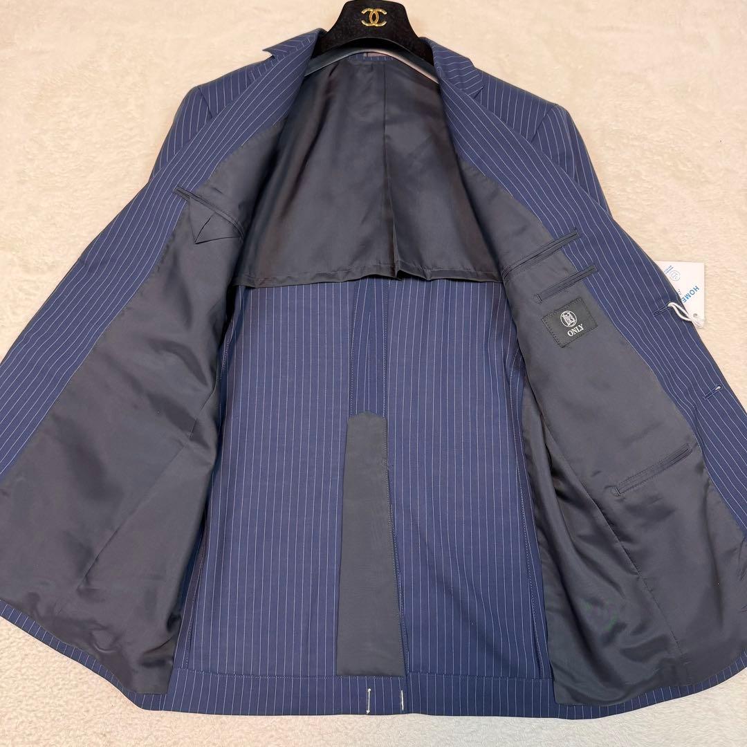 新品 XL相当 ONLY スーツ セットアップ 洗える ストレッチ ネイビー