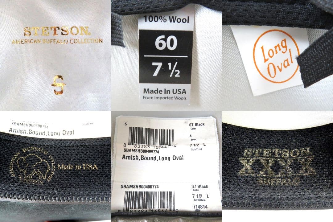 089 STETSONステットソン ハット バッファローフェルト アーミッシュ