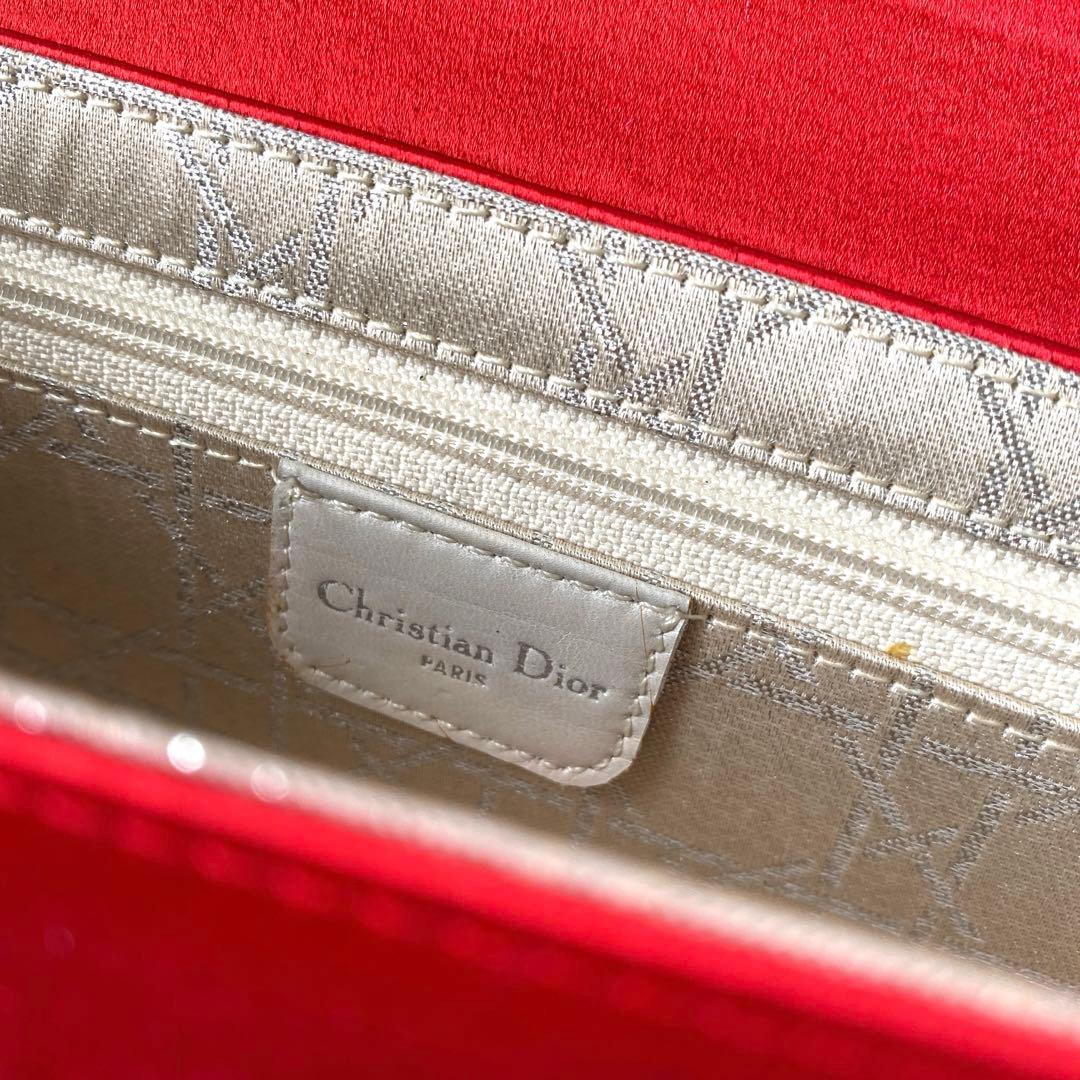 クリスチャンディオール ヴィンテージ ハンドバッグ レア 赤 ビーズ