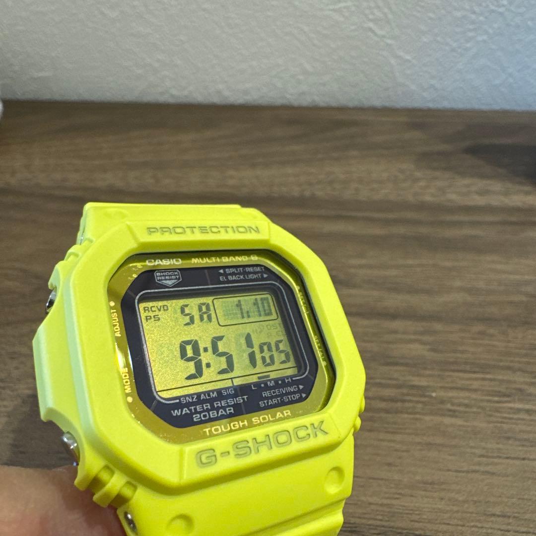 G-SHOCK ソーラー デジタル腕時計 イエロー　美品
