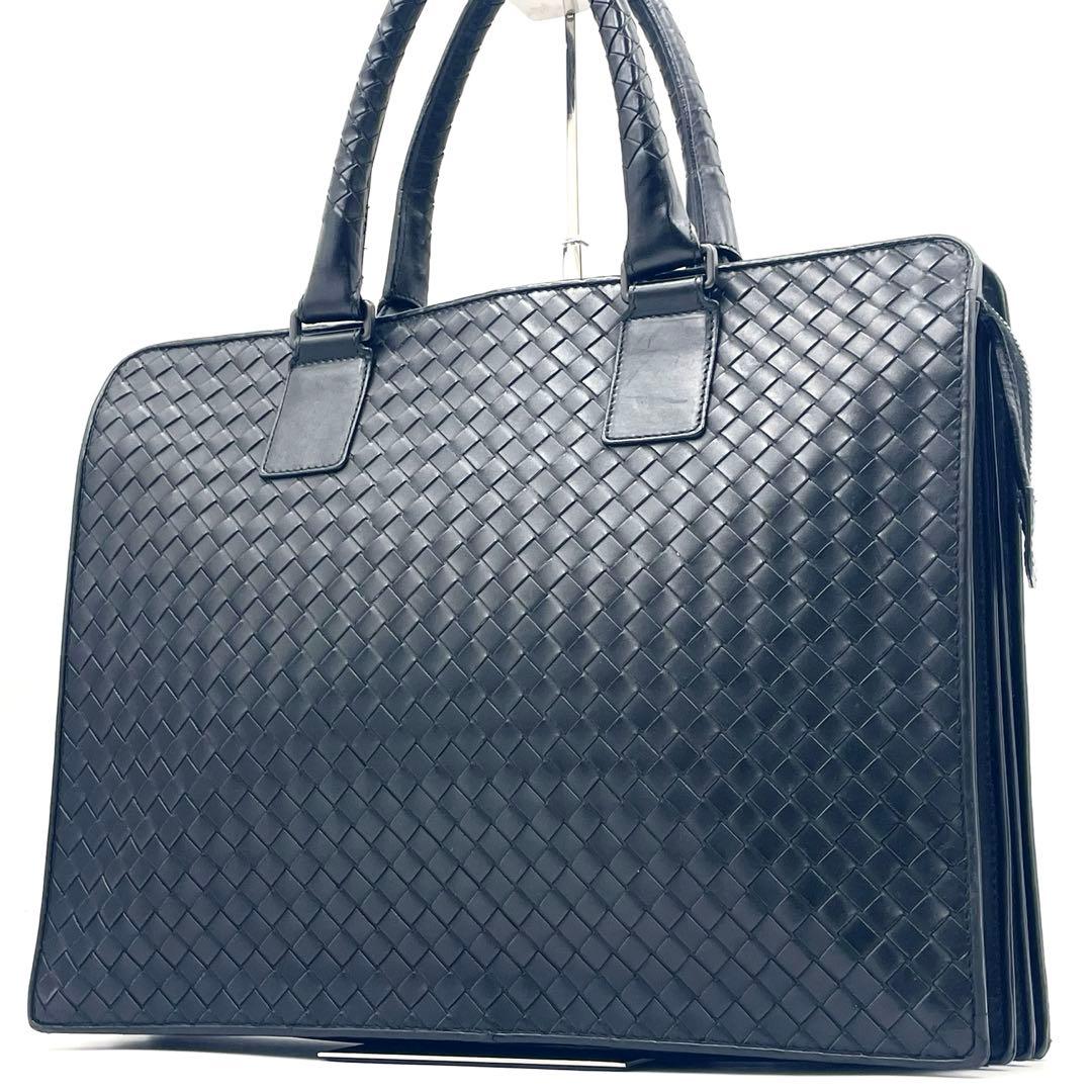 【極美品】ボッテガヴェネタ ビジネスバッグ ブリーフケース イントレチャート黒