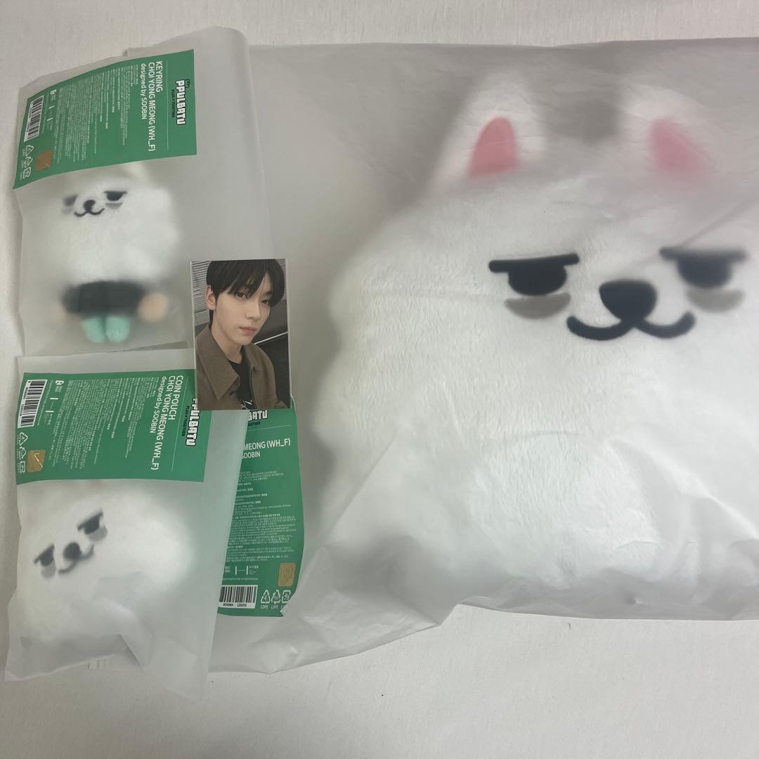 スビン クッション、ポーチ、キーリングカード付き(初期) 値下げ中