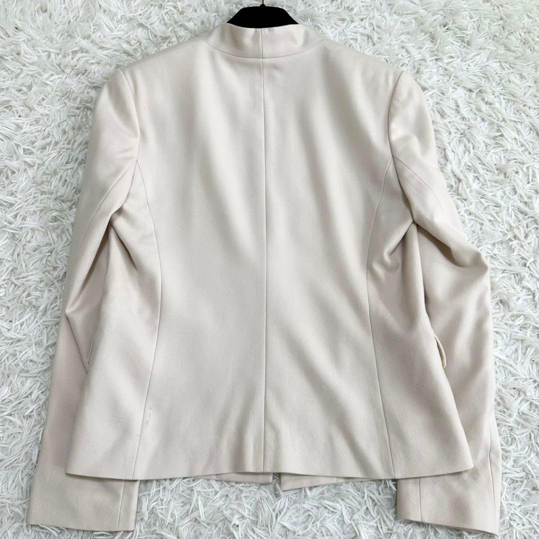 theory luxe セットアップ ノーカラージャケット アイボリー 近年