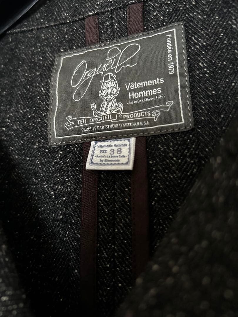 古着　Orgueil オルゲイユ　ジャケット　ダルチザン　38