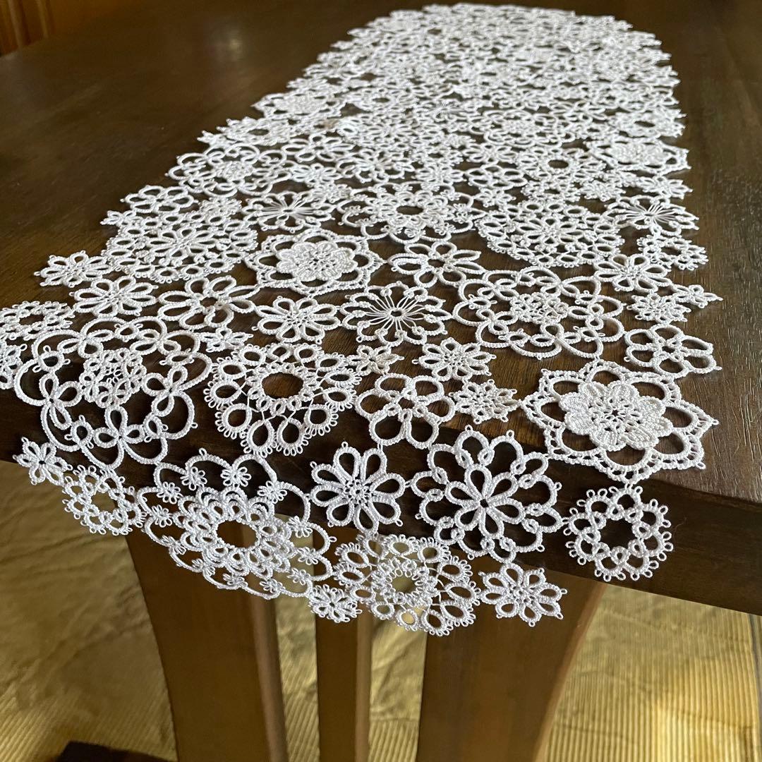 【sachi】タティングレース ドイリー 80×30m