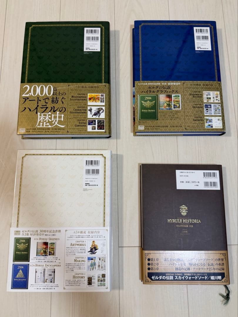 ゼルダの伝説 ハイラル・ヒストリア＋30周年記念書籍 4冊セット