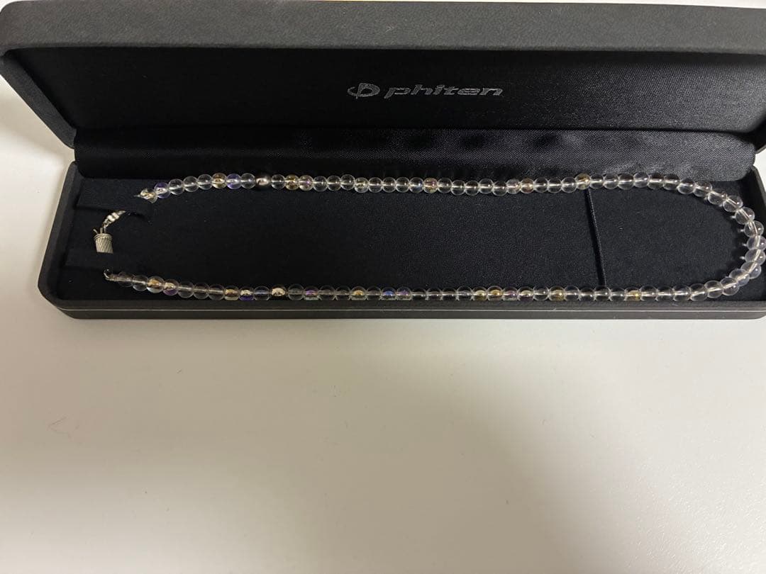 phiten チタン水晶ネックレス 50cm (+5cmアジャスター)