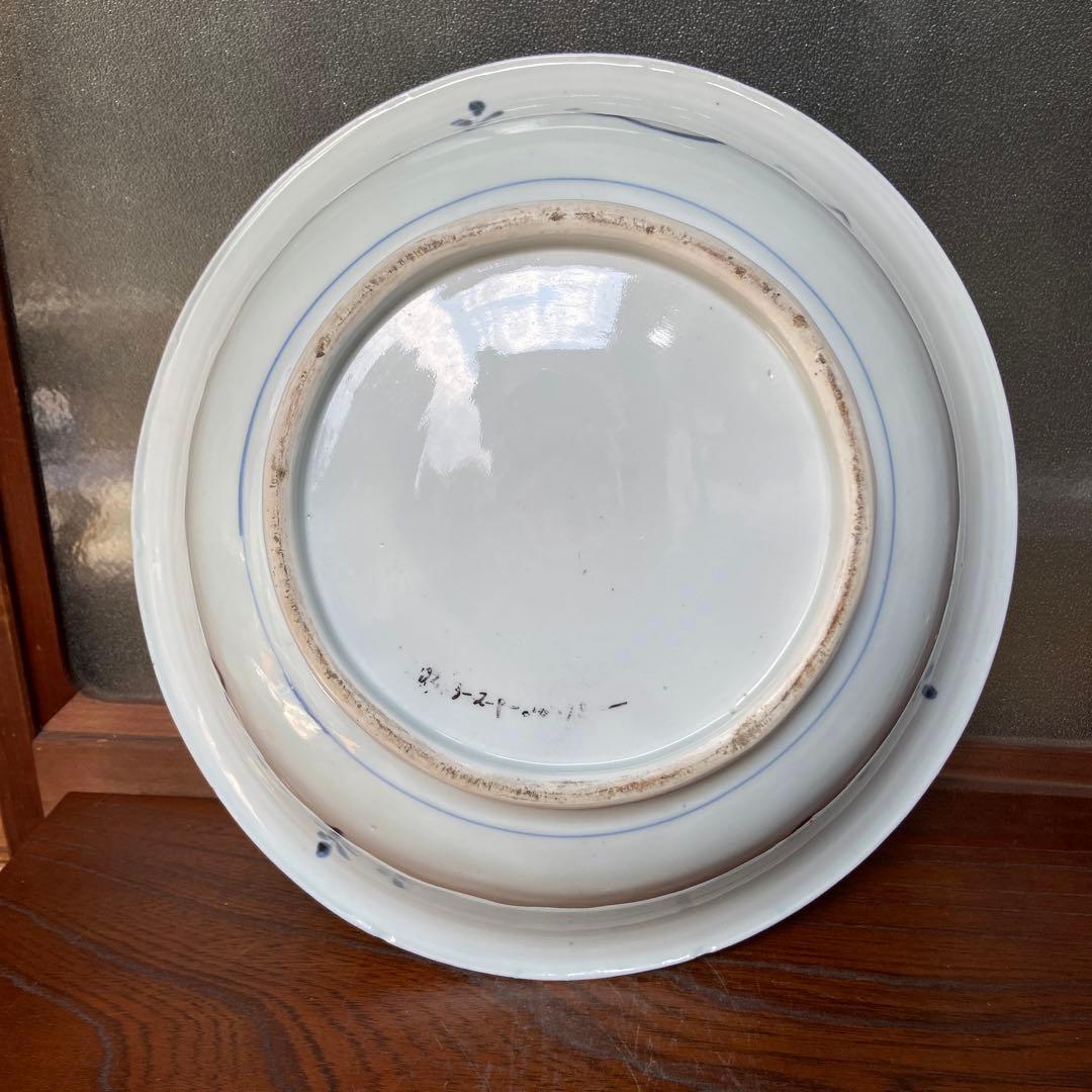 古伊万里染付果実の図特大深鉢