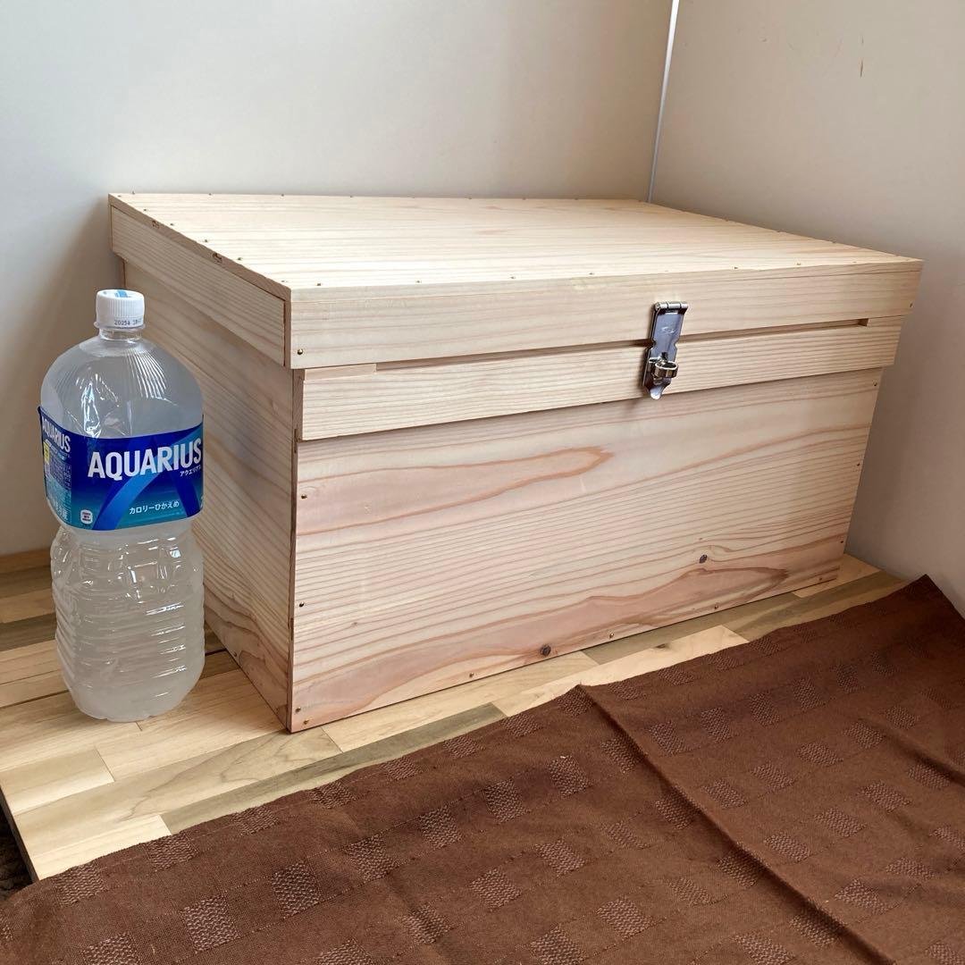 木箱　蓋付き　ウッドボックス　収納箱　収納ケース　宝物箱　ハンドメイド