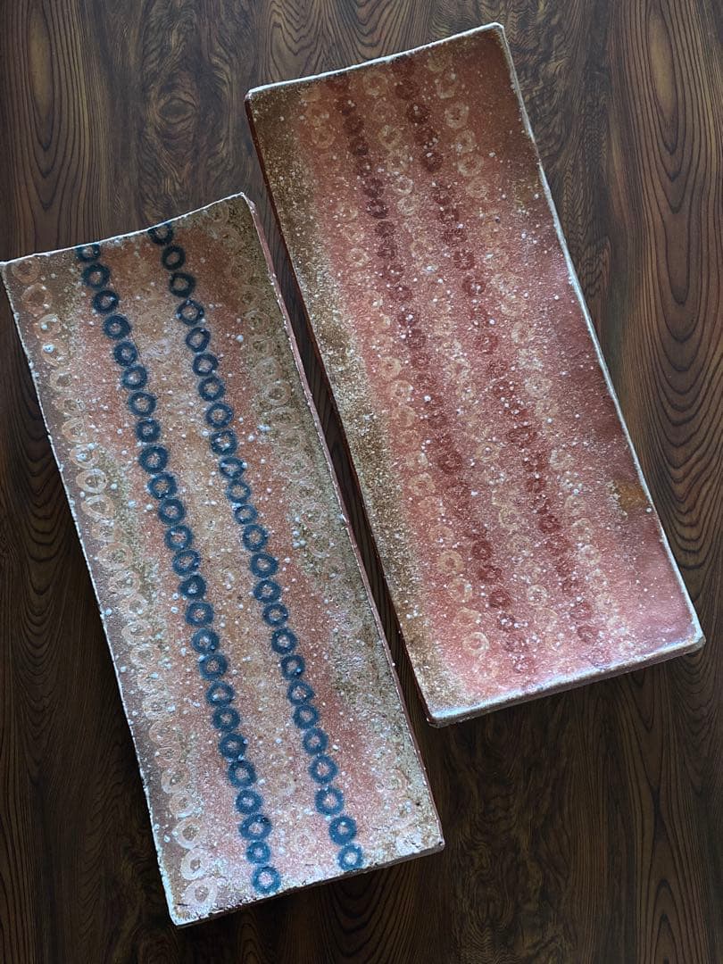 信楽焼 Shigaraki 特大皿 2枚組 井村侊生 P06