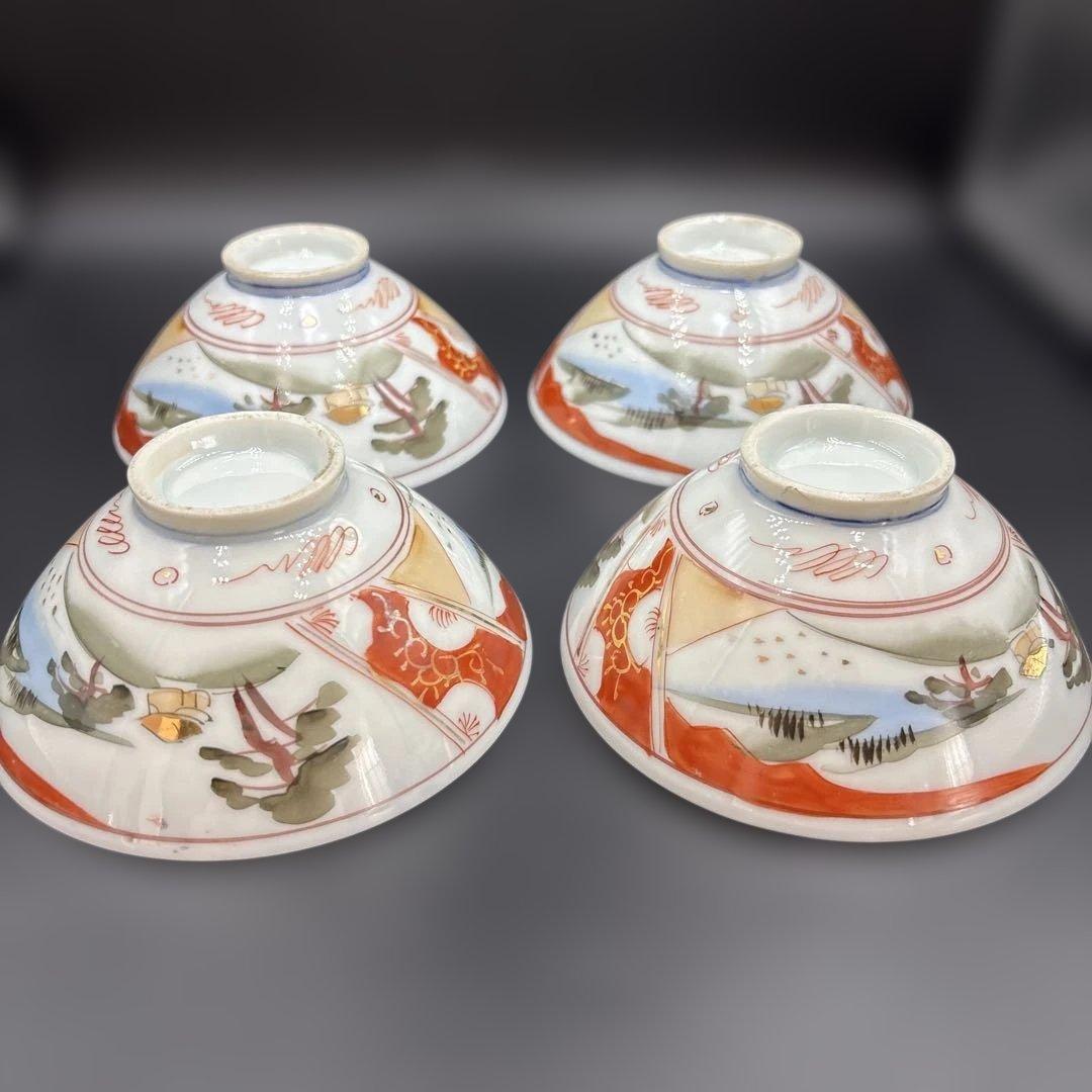 蓋付き茶碗　飯椀　古伊万里　時代物　4客