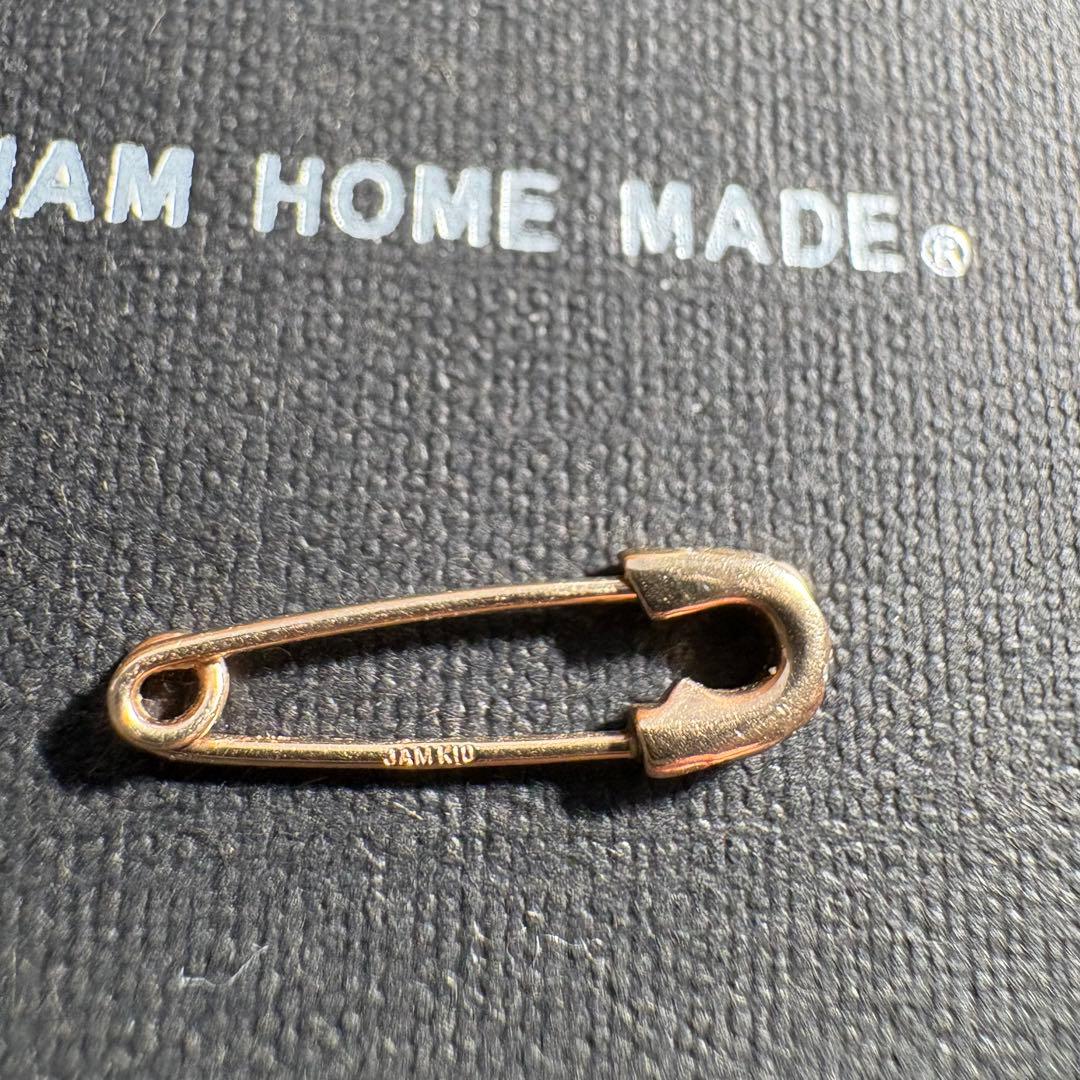 美品 JAM  MADE 安全ピン ダイヤモンド ピアス K10 YG